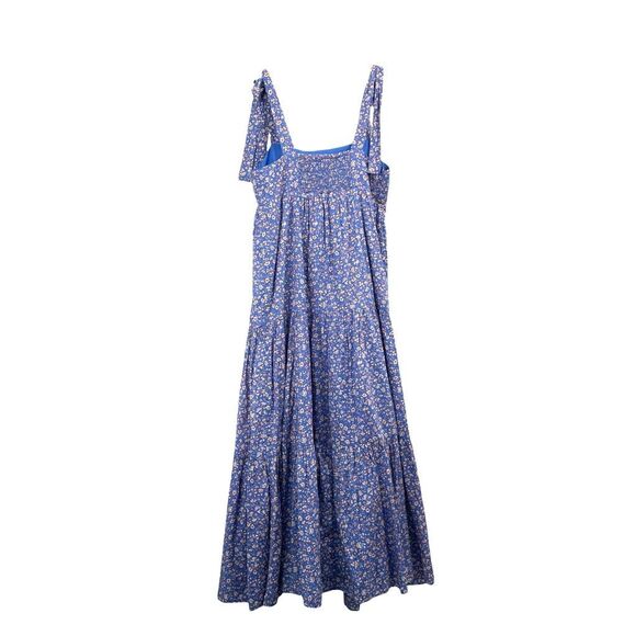 Madewell Tie-Strap‎ Tiered Midi Dress in Summer Vines Size XXS - Picture 10 of 11